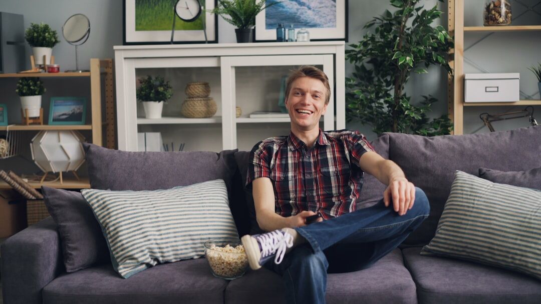 celebrity on talk show couch