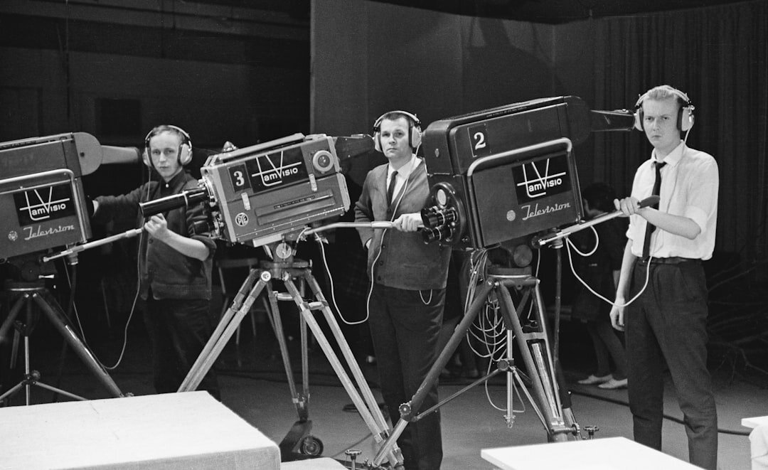 vintage french tv presenter